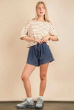 VERY J Mineral Washed Comfy Baggy Shorts - Trendsi - Flyclothing LLC