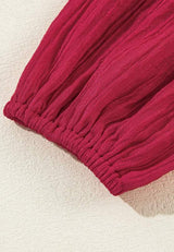 Frill Notched Long Sleeve Dress - Trendsi - Flyclothing LLC