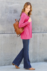 Basic Bae Full Size V-Neck Long Sleeve Top - ShopBasicbae - Flyclothing LLC
