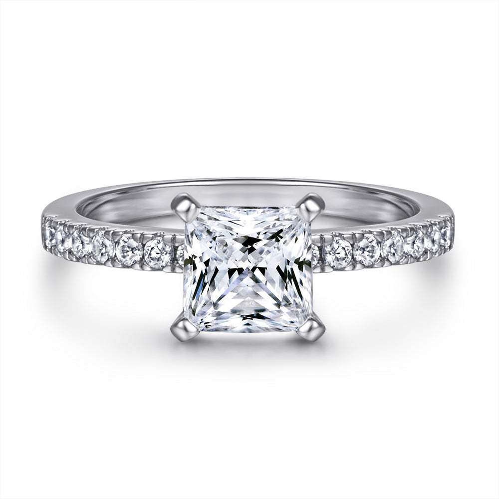 The Emma - Silver Wedding Ring Set - VG Rings - Flyclothing LLC