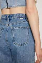 CHILL Pleat Straight Ankle Jeans HJ133 [FINAL SALE] - Hey Joanie - Flyclothing LLC