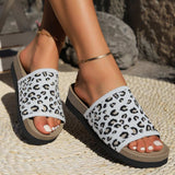 Leopard Open Toe Sandals - Trendsi - Flyclothing LLC