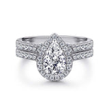 The Elizabeth - Silver Wedding Ring Set - VG Rings - Flyclothing LLC