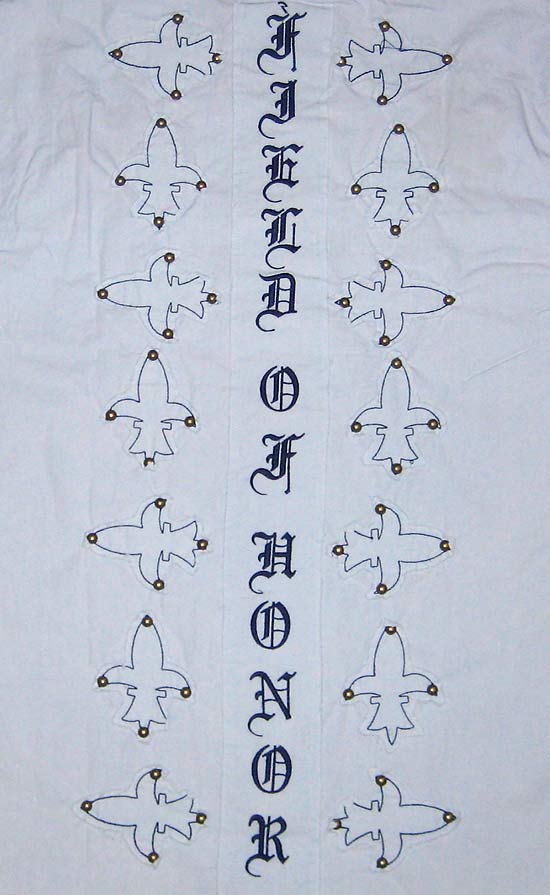 Roar Clothing Field of Honor Shirt (back close up)