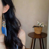 Alloy Rice Bead Dangle Earrings - Trendsi - Flyclothing LLC