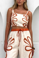Smocked Square Neck Cami and Pants Set - Trendsi - Flyclothing LLC