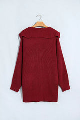 Solid Color Knit Oversized Button Front Sweater Cardigan - Trendsi - Flyclothing LLC