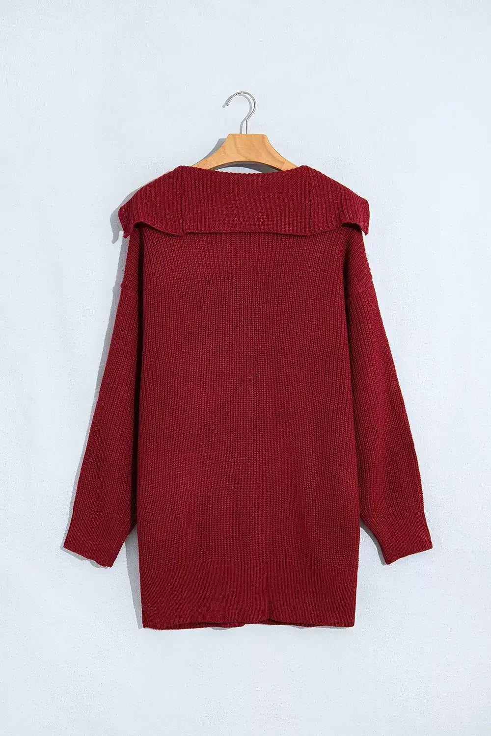 Solid Color Knit Oversized Button Front Sweater Cardigan - Trendsi - Flyclothing LLC