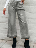 High Waist Wide Leg Washed Jeans - Trendsi - Flyclothing LLC