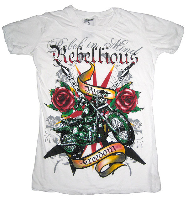 Sugar & Rox Rebellious Tee - Sugar and Rox - Flyclothing LLC
