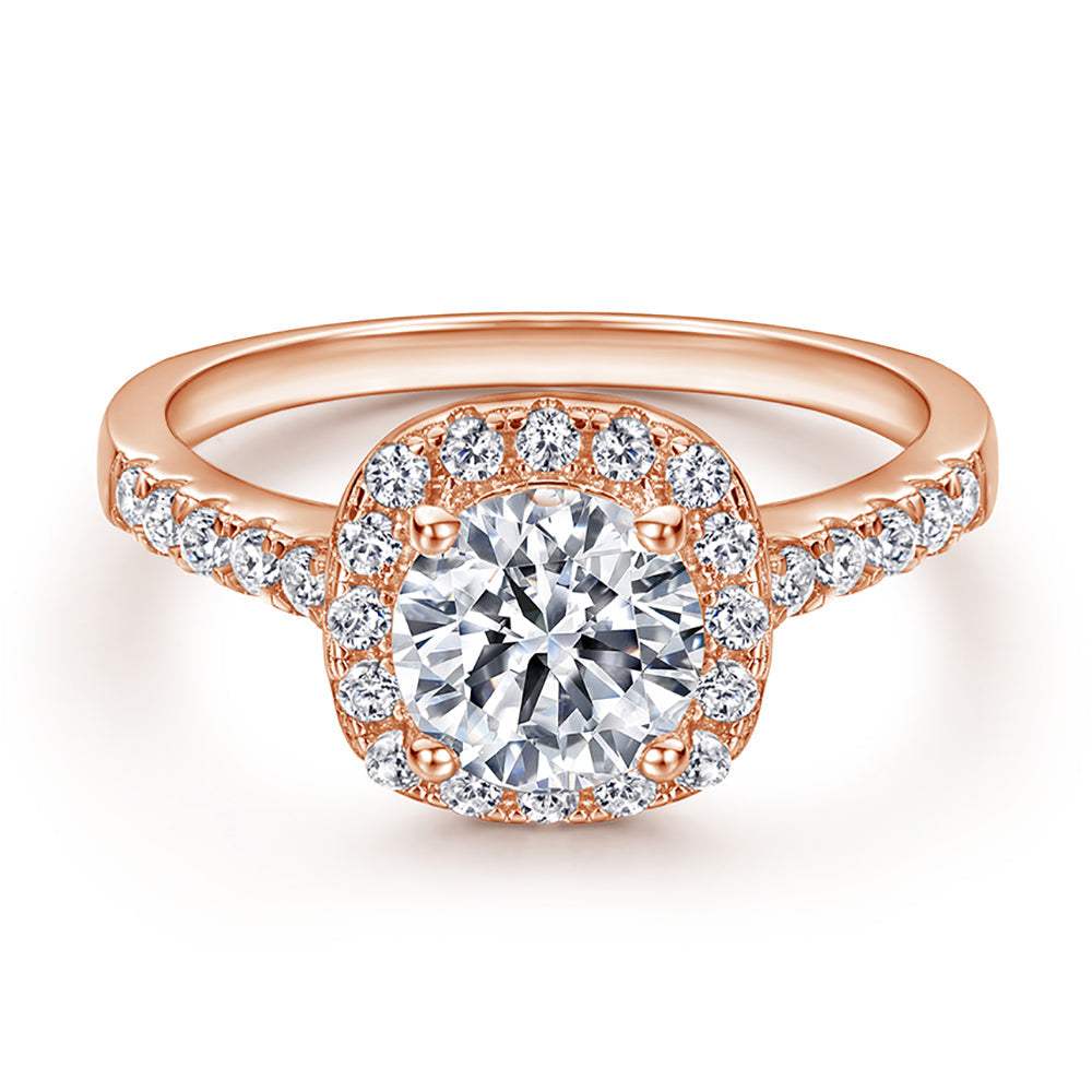 The Victoria - 18kt Rose Gold Wedding Ring Set - VG Rings - Flyclothing LLC