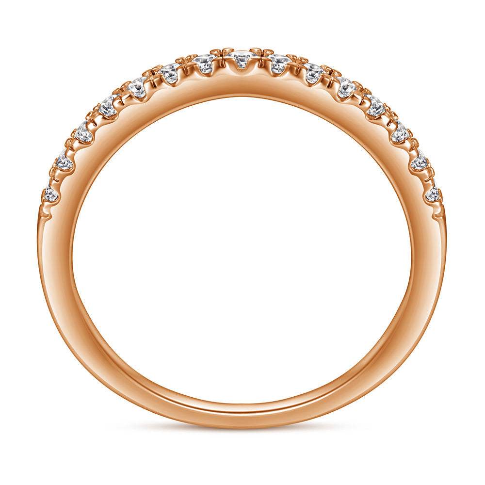 The Victoria - 18kt Rose Gold Wedding Ring Set - VG Rings - Flyclothing LLC