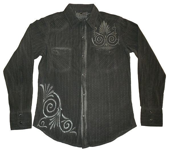 Pop Icon Gray Embroidered Woven - Pop Icon Clothing - Flyclothing LLC