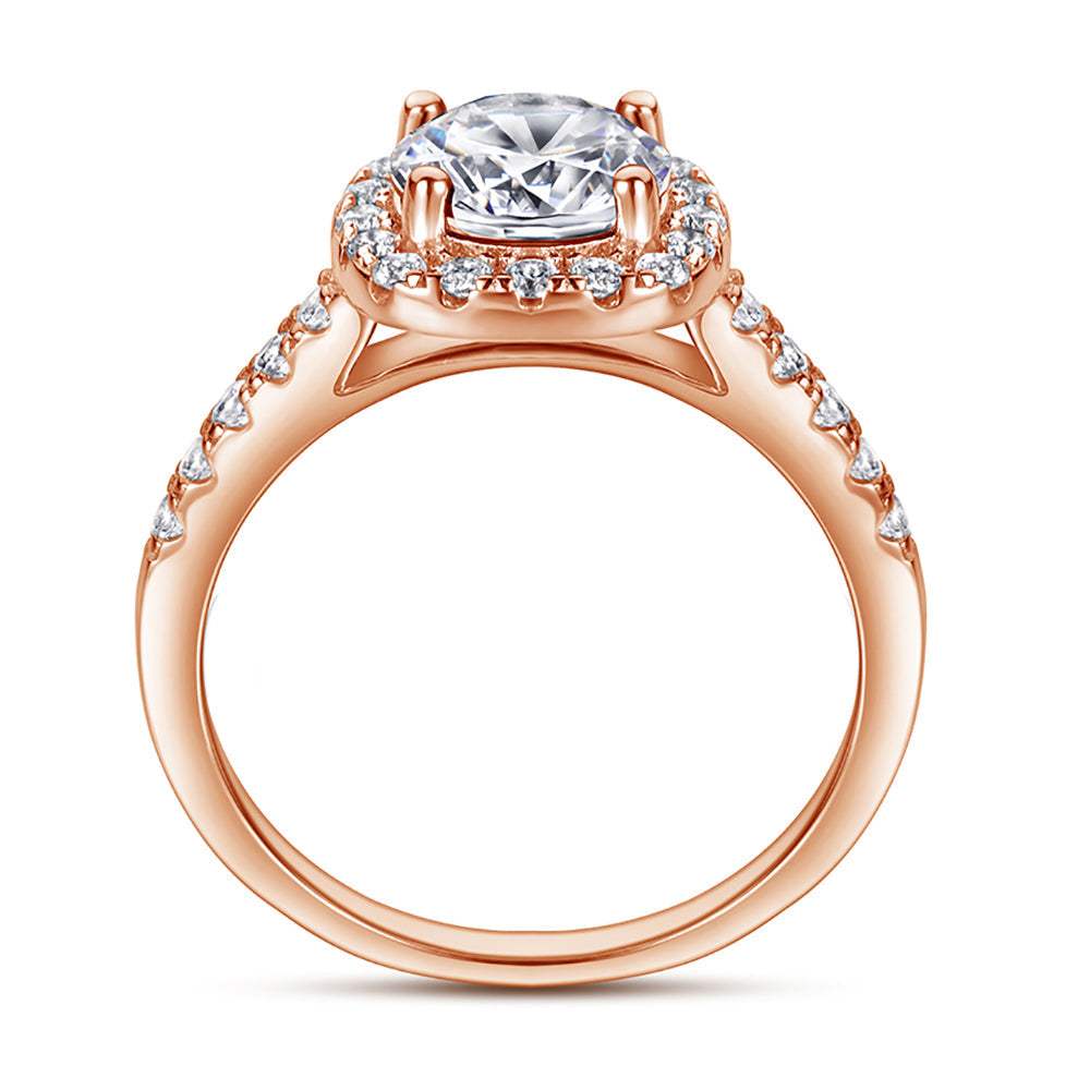 The Victoria - 18kt Rose Gold Wedding Ring Set - VG Rings - Flyclothing LLC