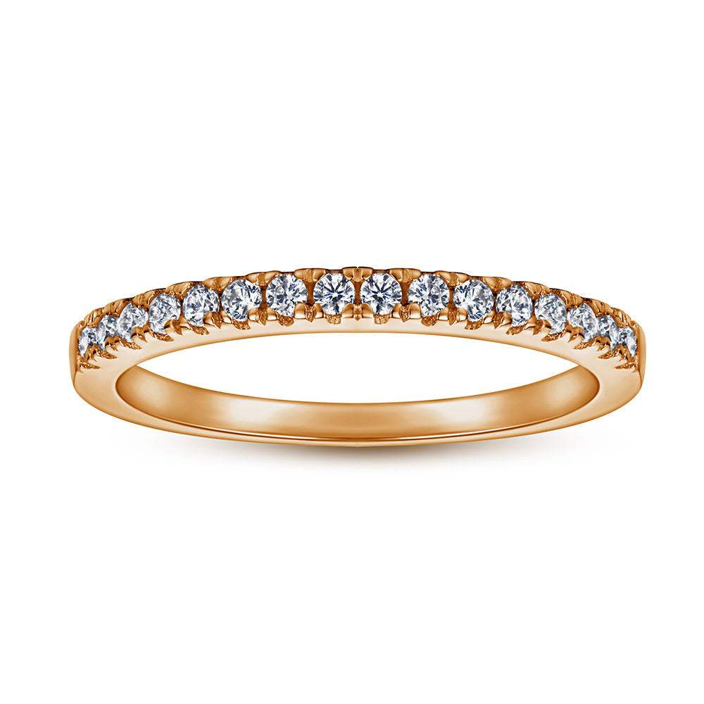 The Victoria - 18kt Rose Gold Wedding Ring Set - VG Rings - Flyclothing LLC