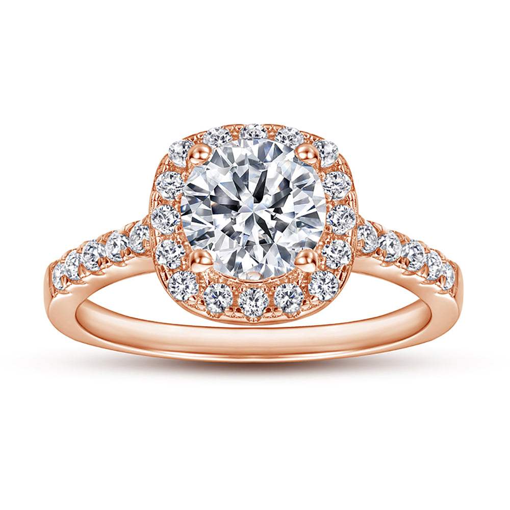 The Victoria - 18kt Rose Gold Wedding Ring Set - VG Rings - Flyclothing LLC