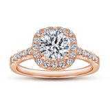 The Victoria - 18kt Rose Gold Wedding Ring Set - VG Rings - Flyclothing LLC
