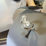 1.3 Carat Moissanite 925 Sterling Silver Irregular Shape Ring - Trendsi - Flyclothing LLC