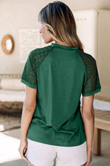 Round Neck Short Sleeve T-Shirt - Trendsi - Flyclothing LLC