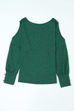 Cutout Round Neck Long Sleeve Top - Trendsi - Flyclothing LLC