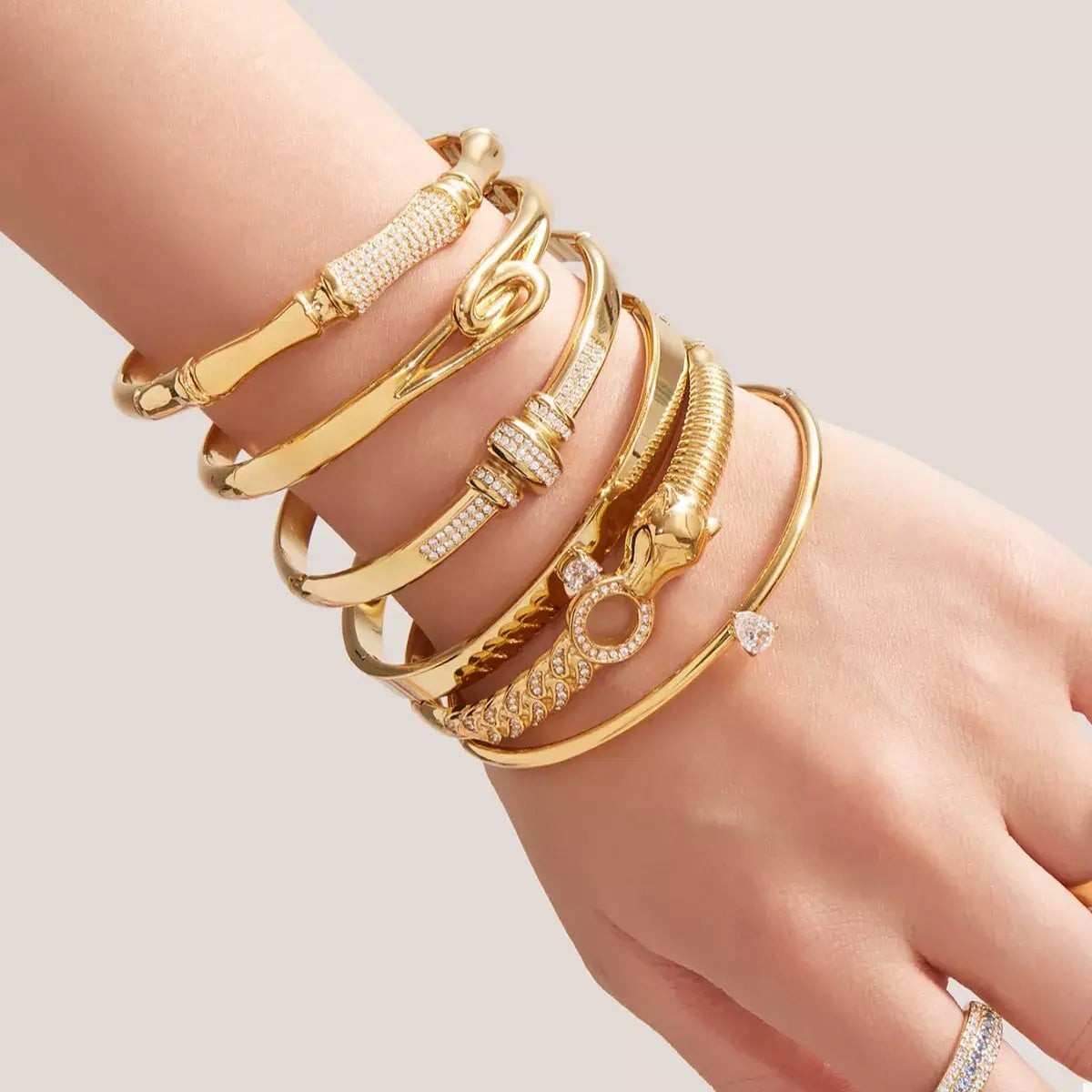 18K Gold-Plated Zircon Bracelet - Trendsi - Flyclothing LLC