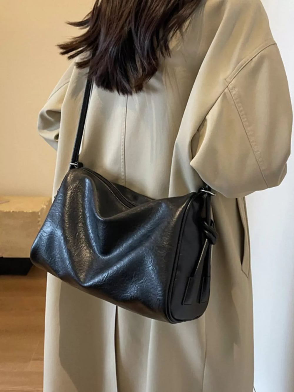 Vintage Style Leather Crossbody Bag - Trendsi - Flyclothing LLC