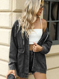 Button Up Long Sleeve Denim Jacket - Trendsi - Flyclothing LLC