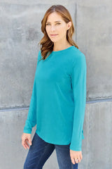 Basic Bae Full Size Round Neck Long Sleeve Top - ShopBasicbae - Flyclothing LLC