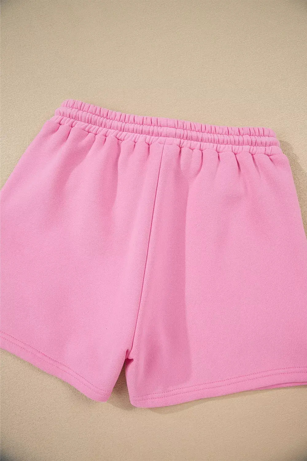Color Block Sweatshirt and Elastic Waist Shorts Set - Trendsi - Flyclothing LLC