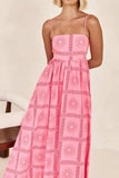 Cutout Back Printed Square Neck Maxi Cami Dress - Trendsi - Flyclothing LLC