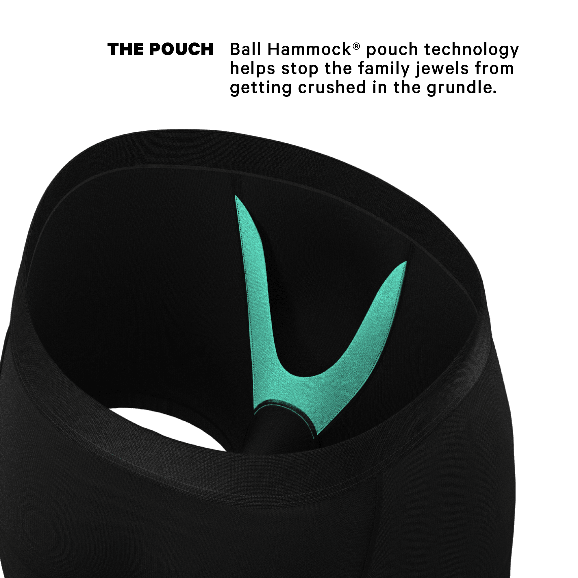 The 009 | Black Tuxedo Ball Hammock® Pouch Underwear - Shinesty