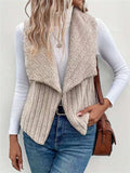 Open Front Fuzzy Vest Coat - Trendsi - Flyclothing LLC