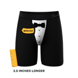 The 009 | Black Tuxedo Ball Hammock® Boxer - Long Leg