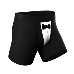 The 009 | Black Tuxedo Ball Hammock® Pouch Underwear - Shinesty