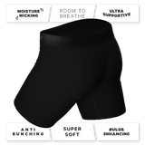 The 009 | Black Tuxedo Ball Hammock® Boxer - Long Leg