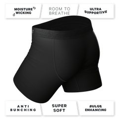 The 009 | Black Tuxedo Ball Hammock® Pouch Underwear - Shinesty