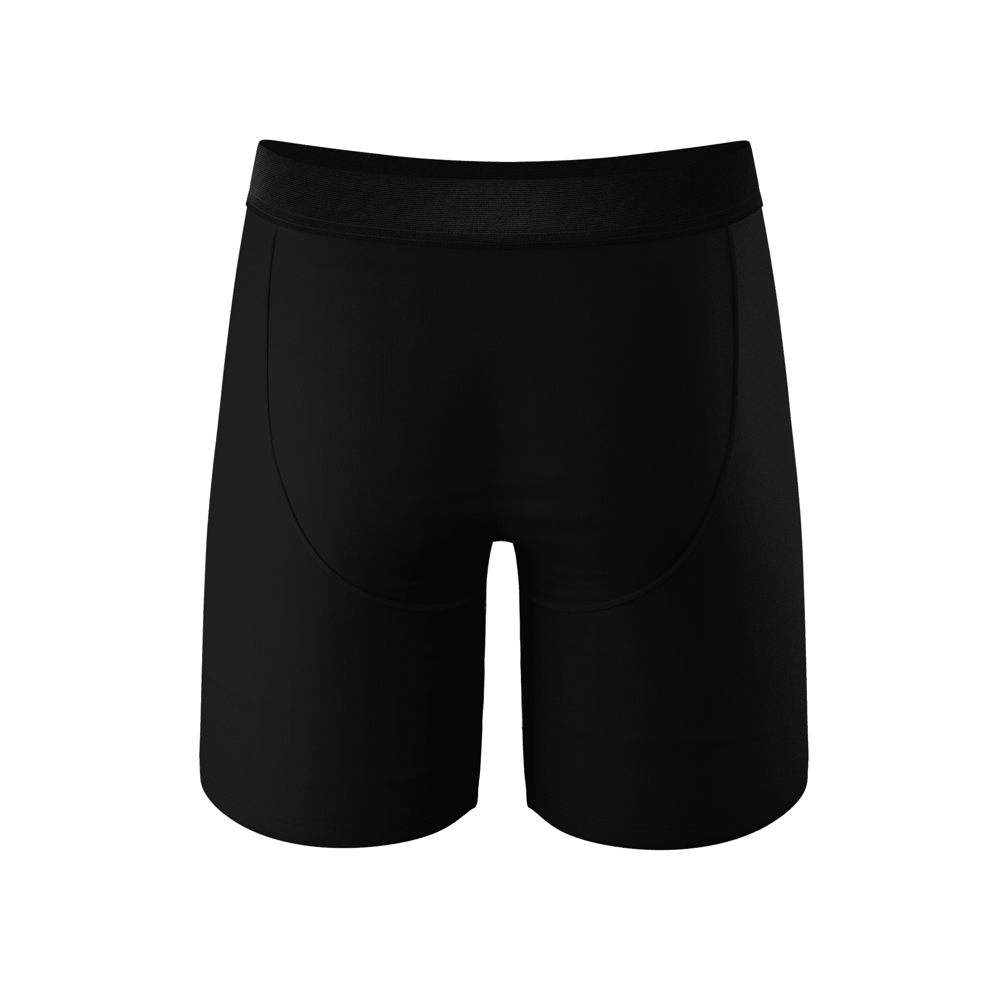 The 009 | Black Tuxedo Long Leg Ball Hammock® Pouch Underwear With Fly - Shinesty