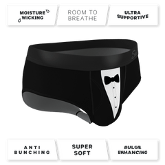 The 009 | Black Tuxedo Ball Hammock® Pouch Underwear Briefs - Shinesty