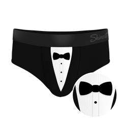 The 009 | Black Tuxedo Ball Hammock® Pouch Underwear Briefs - Shinesty