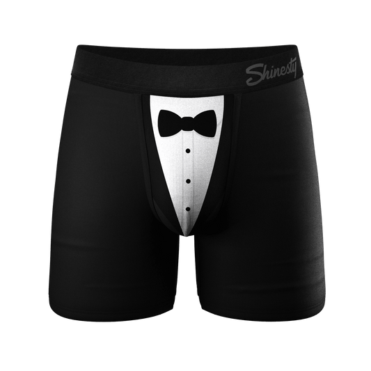 The 009 | Black Tuxedo Ball Hammock® Pouch Underwear - Shinesty