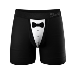The 009 | Black Tuxedo Ball Hammock® Pouch Underwear - Shinesty