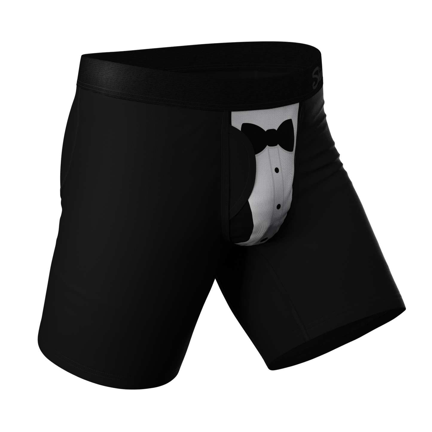 The 009 | Black Tuxedo Ball Hammock® Boxer - Long Leg