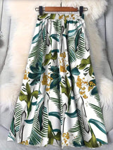 Printed Elastic Waist Skirt - Trendsi - Flyclothing LLC
