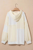 Plus Size Drawstring Color Block Long Sleeve Hoodie - Trendsi - Flyclothing LLC