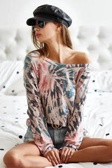 BiBi Tie Dye Terry Knit Terry Top - Trendsi - Flyclothing LLC
