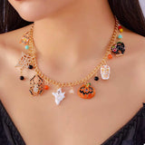 Halloween Charm Necklace with Festive Pendant Collection - Trendsi - Flyclothing LLC