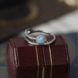 925 Sterling Silver Opal Ring - Trendsi - Flyclothing LLC