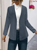 Open Front Long Sleeve Cardigan - Trendsi - Flyclothing LLC
