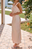 Ruched Single Shoulder Sleeveless Maxi Dress - Trendsi