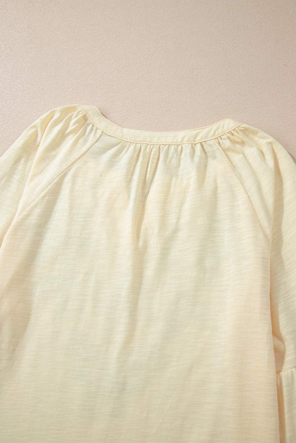Embroidered Notched Long Sleeve Blouse - Trendsi - Flyclothing LLC